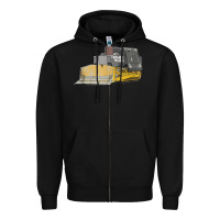 Black killdozer tread back tank top Zipper Hoodie - linhVisuals
