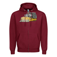 Burgundy killdozer tread back tank top Zipper Hoodie - linhVisuals