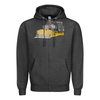 Charcoal Heather killdozer tread back tank top Zipper Hoodie - linhVisuals