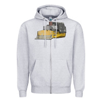 Heather Grey killdozer tread back tank top Zipper Hoodie - linhVisuals