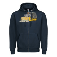 Navy killdozer tread back tank top Zipper Hoodie - linhVisuals