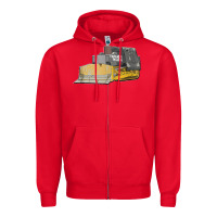 Red killdozer tread back tank top Zipper Hoodie - linhVisuals
