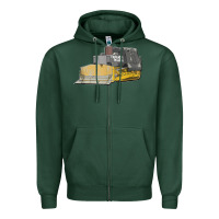 Sports Green killdozer tread back tank top Zipper Hoodie - linhVisuals