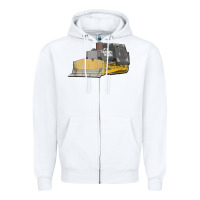 White killdozer tread back tank top Zipper Hoodie - linhVisuals