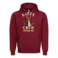 Burgundy salty crew Zipper Hoodie - linhVisuals