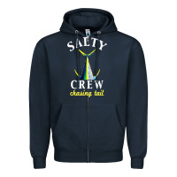 Navy salty crew Zipper Hoodie - linhVisuals