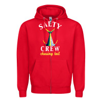 Red salty crew Zipper Hoodie - linhVisuals