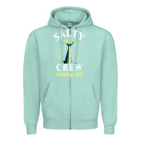 Seafoam salty crew Zipper Hoodie - linhVisuals