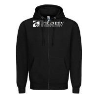 Black tri county technical center Zipper Hoodie - linhVisuals