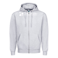 Heather Grey tri county technical center Zipper Hoodie - linhVisuals