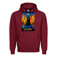 Burgundy snowfall fx tv show Zipper Hoodie - linhVisuals