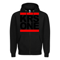 Black hip hop krs one Zipper Hoodie - linhVisuals