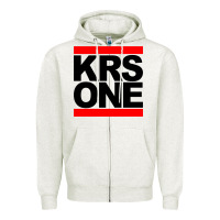 Oatmeal Heather hip hop krs one Zipper Hoodie - linhVisuals
