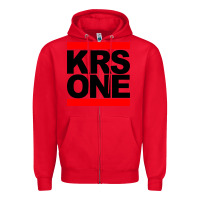 Red hip hop krs one Zipper Hoodie - linhVisuals