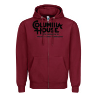 Burgundy columbia house record & tape club Zipper Hoodie - linhVisuals