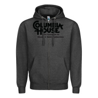 Charcoal Heather columbia house record & tape club Zipper Hoodie - linhVisuals