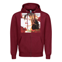Burgundy #shania twain album 2022 Zipper Hoodie - linhVisuals