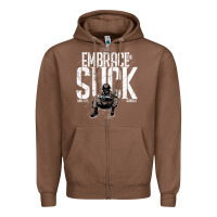 Chestnut EMBRACE THE SUCK VINTAGE Zipper Hoodie - linhVisuals