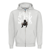 Dove Grey EMBRACE THE SUCK VINTAGE Zipper Hoodie - linhVisuals