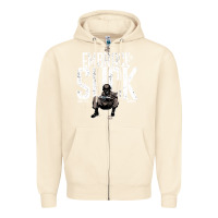 Sandshell EMBRACE THE SUCK VINTAGE Zipper Hoodie - linhVisuals