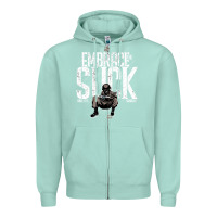 Seafoam EMBRACE THE SUCK VINTAGE Zipper Hoodie - linhVisuals