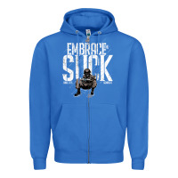True Royal EMBRACE THE SUCK VINTAGE Zipper Hoodie - linhVisuals