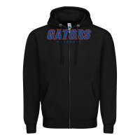 Black GATORS BASEBALL Zipper Hoodie - linhVisuals