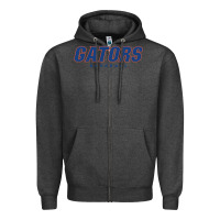 Charcoal Heather GATORS BASEBALL Zipper Hoodie - linhVisuals