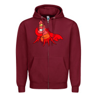 Burgundy The Little Mermaid Sebastian Costume Zipper Hoodie - linhVisuals