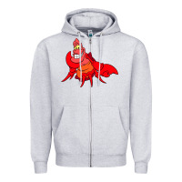 Heather Grey The Little Mermaid Sebastian Costume Zipper Hoodie - linhVisuals