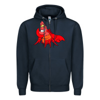 Navy The Little Mermaid Sebastian Costume Zipper Hoodie - linhVisuals