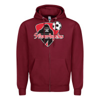 Burgundy atlanta silverbacks Zipper Hoodie - linhVisuals