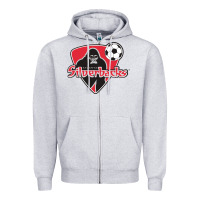 Heather Grey atlanta silverbacks Zipper Hoodie - linhVisuals
