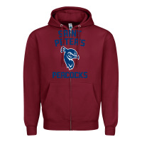 Burgundy #st peters peacocks Zipper Hoodie - linhVisuals
