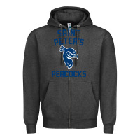 Charcoal Heather #st peters peacocks Zipper Hoodie - linhVisuals