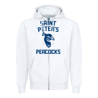 White #st peters peacocks Zipper Hoodie - linhVisuals
