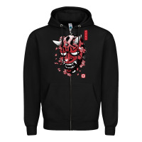 Black darth oni Zipper Hoodie - linhVisuals