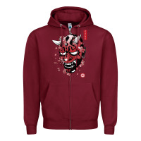 Burgundy darth oni Zipper Hoodie - linhVisuals