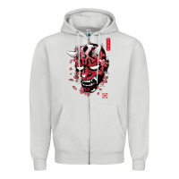 Dove Grey darth oni Zipper Hoodie - linhVisuals