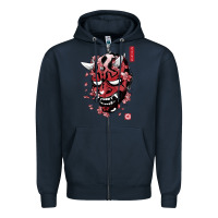 Navy darth oni Zipper Hoodie - linhVisuals