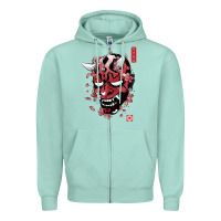 Seafoam darth oni Zipper Hoodie - linhVisuals