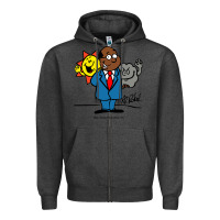Charcoal Heather al roker Zipper Hoodie - linhVisuals