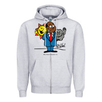 Heather Grey al roker Zipper Hoodie - linhVisuals