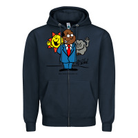Navy al roker Zipper Hoodie - linhVisuals