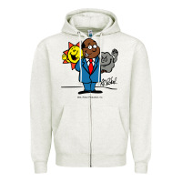 Oatmeal Heather al roker Zipper Hoodie - linhVisuals