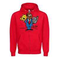Red al roker Zipper Hoodie - linhVisuals