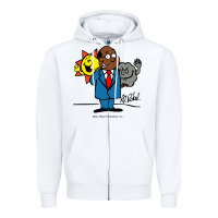 White al roker Zipper Hoodie - linhVisuals