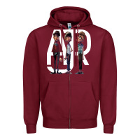 Burgundy ajr [tb] Zipper Hoodie - linhVisuals