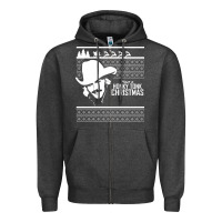 Charcoal Heather alan jackson ugly christmas [tb] Zipper Hoodie - linhVisuals