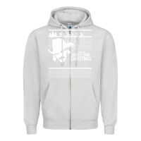 Dove Grey alan jackson ugly christmas [tb] Zipper Hoodie - linhVisuals